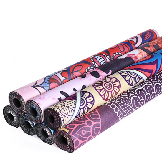 rubber suede yoga mat