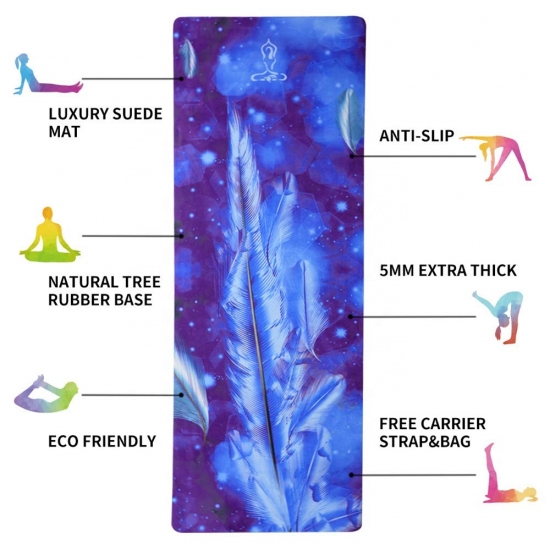 suede rubber yoga mat